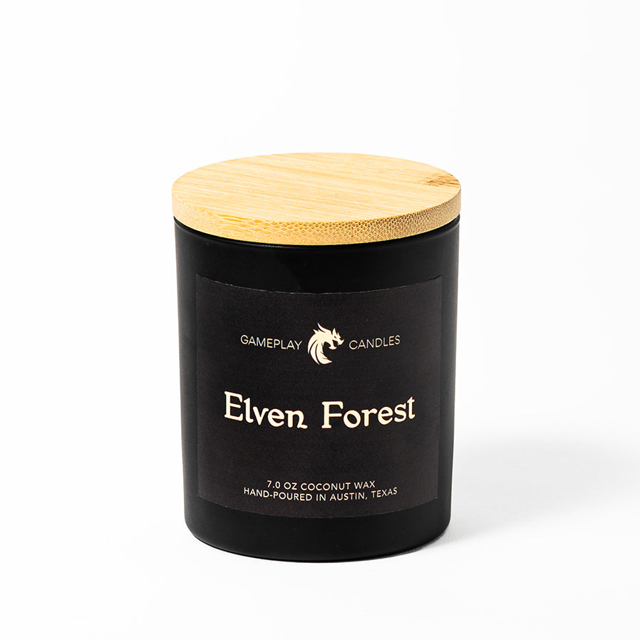 DnD Candle Elven Forest Jar with Lid
