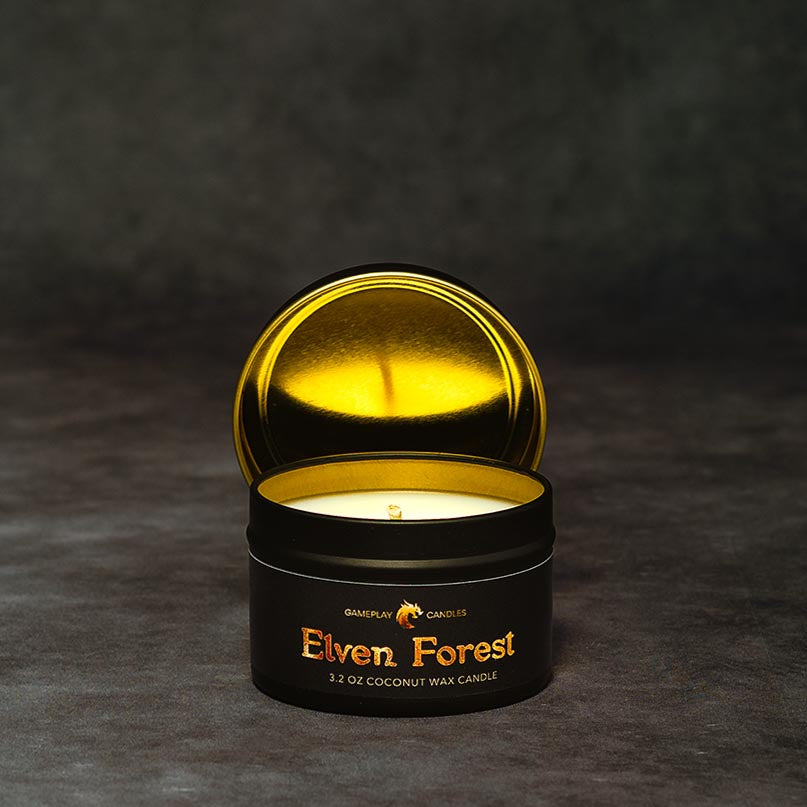 DnD Candle Elven Forest Tin with Lid