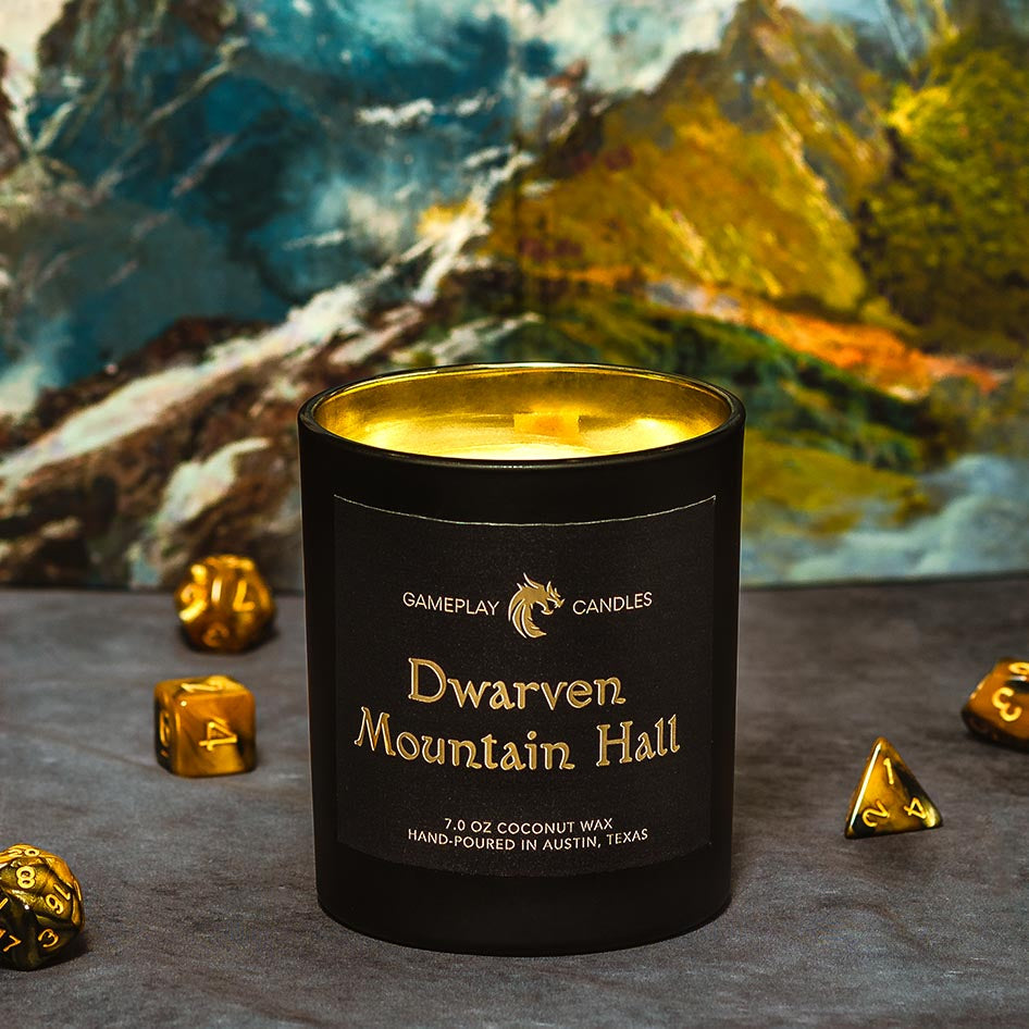 DnD Candle Dwarven Mountain Hall Jar
